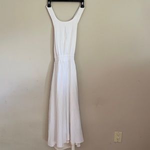 Nasty Gal White Midi Cross Back Dress Size 6